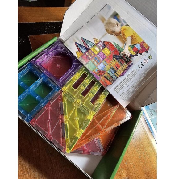 Kids Magnetic Tiles Building Blocks school Learning Kit Educational Toys - Picture 9 of 9